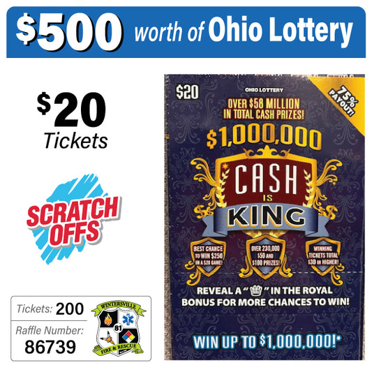 Ohio Lottery $20 Game #86739