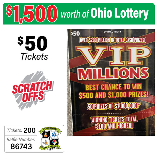 Ohio Lottery $50 Game #86743