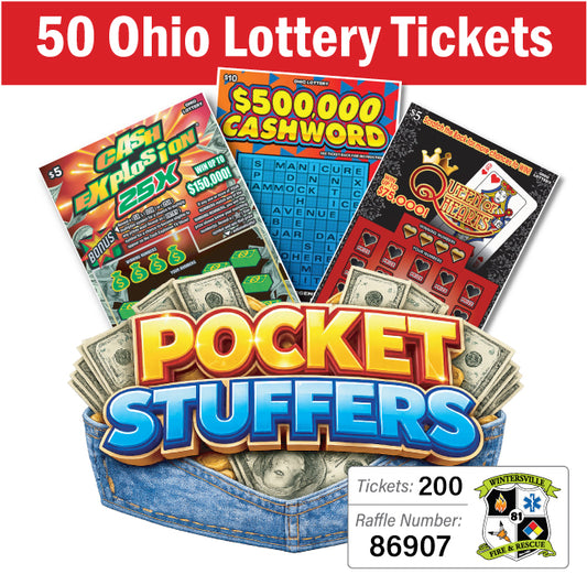 Ohio Lottery Pocket Stuffers 50 tickets - 86907