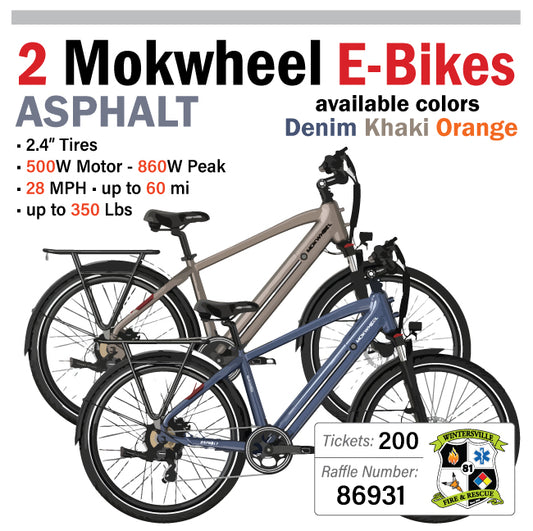 (2) Mokwheel ASPHALT Ebikes #86931