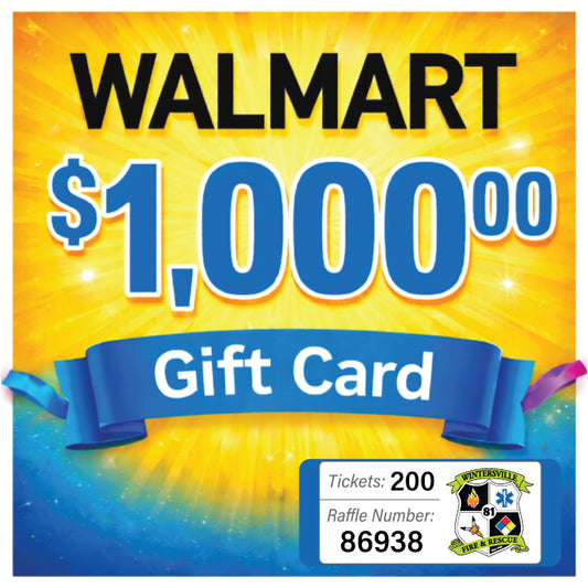 $1000 Walmart Gift Card #86938