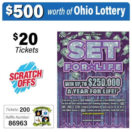Ohio Lottery $20 Game #86963