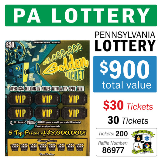 PA Lottery - $30 Game #86977