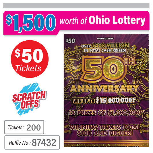 Ohio Lottery $50 Game #87432