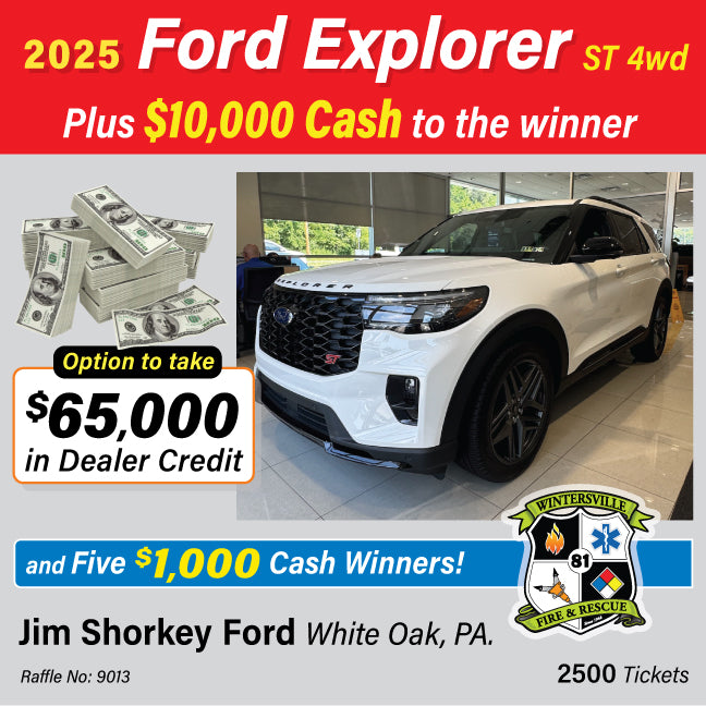 2025 Ford Explorer ST and $10,000 in Cash