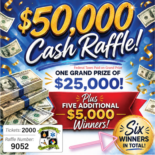 $50,000 Raffle with $25,000 Grand Prize