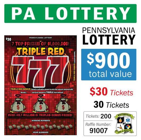 PA Lottery - $30 Game #91007