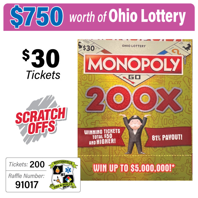 Ohio Lottery $30 Game #91017