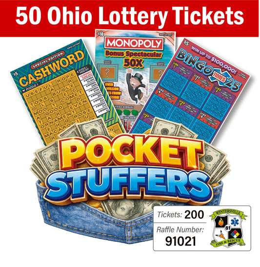 Ohio Lottery Pocket Stuffers 50 tickets - #91021