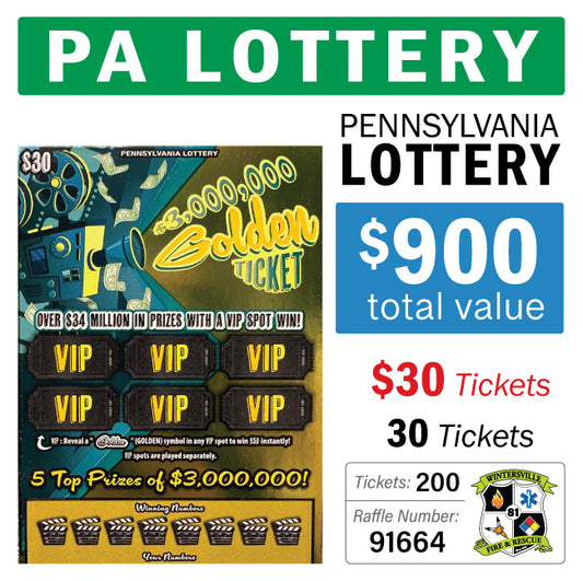 PA Lottery - $30 Game #91664