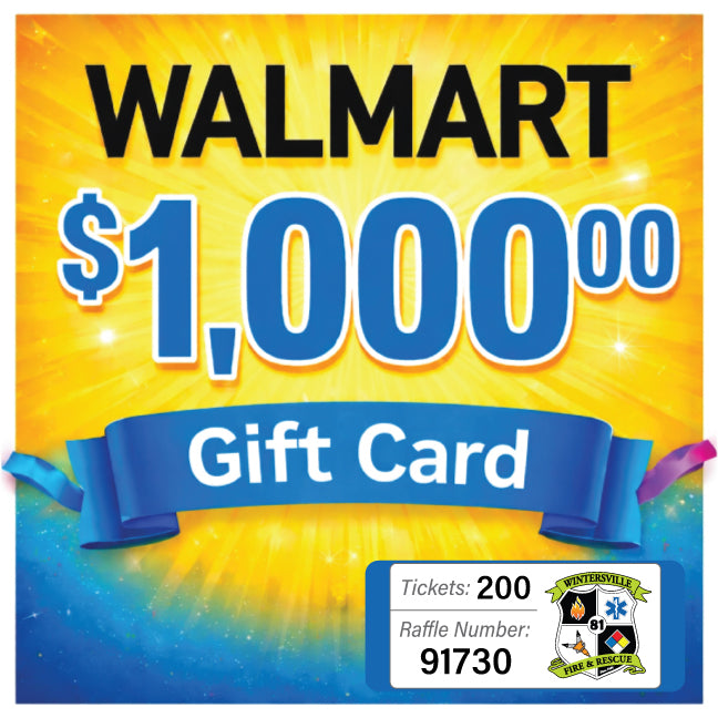 $1000 Walmart Gift Card #91730
