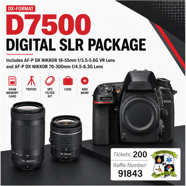 Nikon D7500 Digital SLR Camera Package #91843