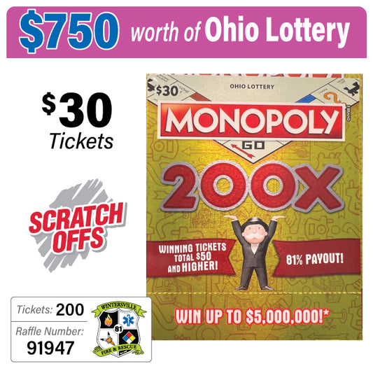 Ohio Lottery $30 Game #91947