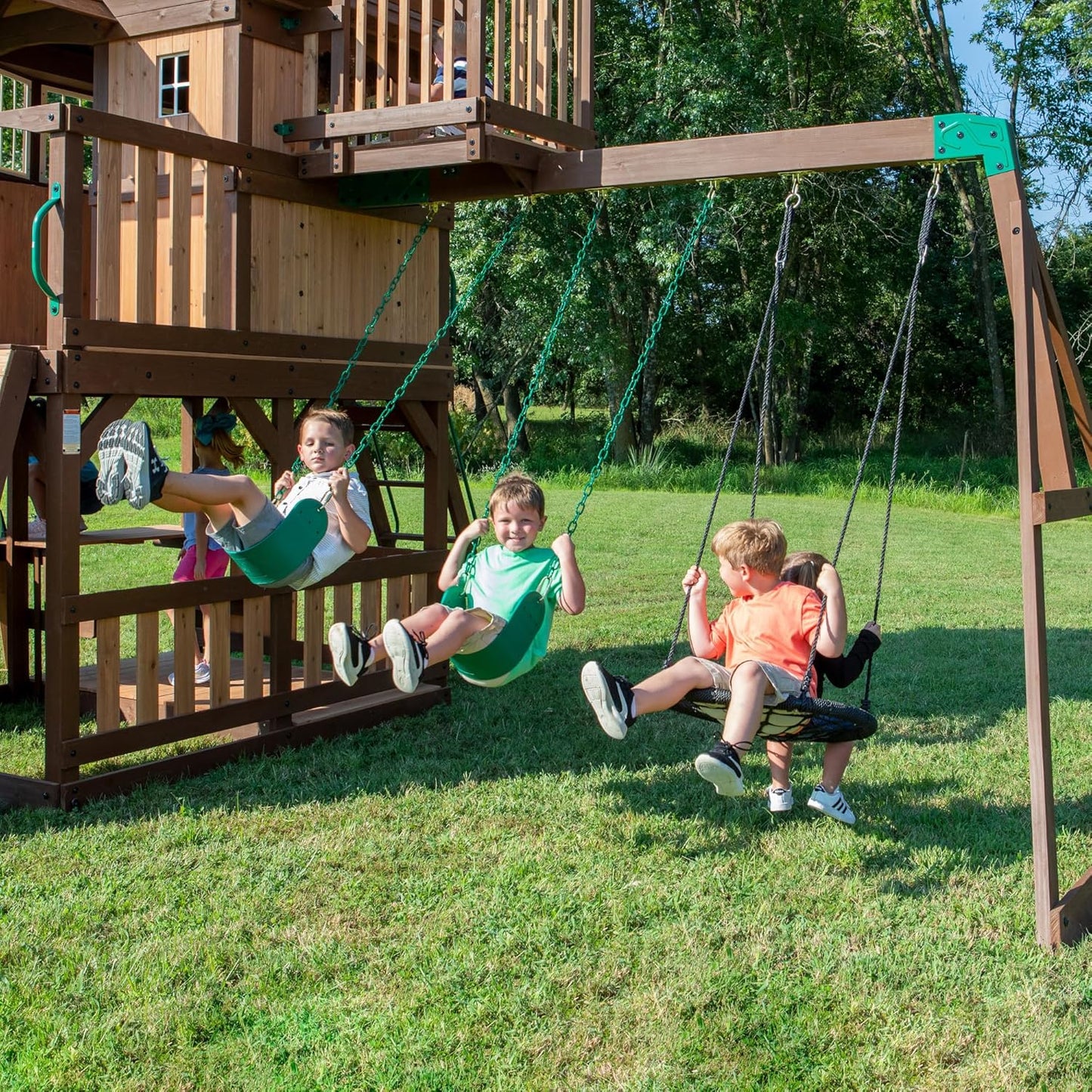 Backyard Skyfort All Cedar Swing Set #86256