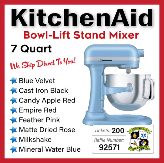 KitchenAid 7 QT Bowl Lift Stand Mixer #92571