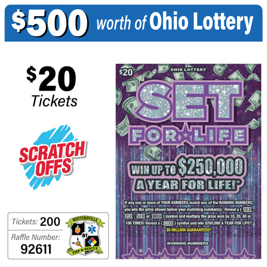Ohio Lottery $20 Game #92611