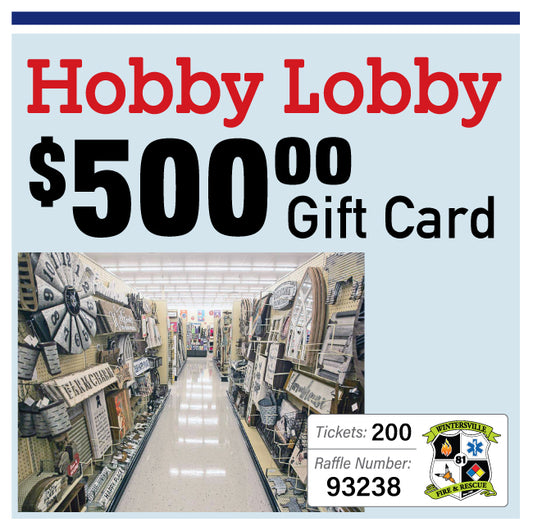$500 Hobby Lobby #93238