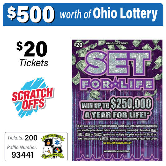 Ohio Lottery $20 Game #93441