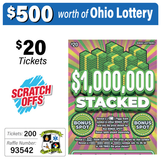 Ohio Lottery $20 Game #93542