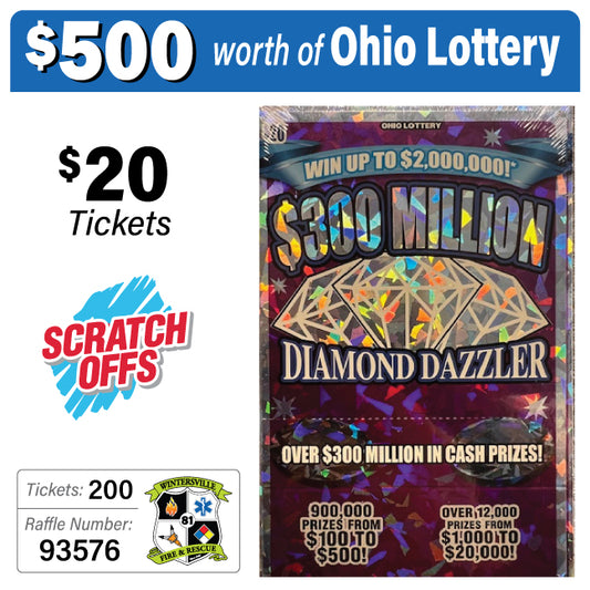 Ohio Lottery $20 Game #93576