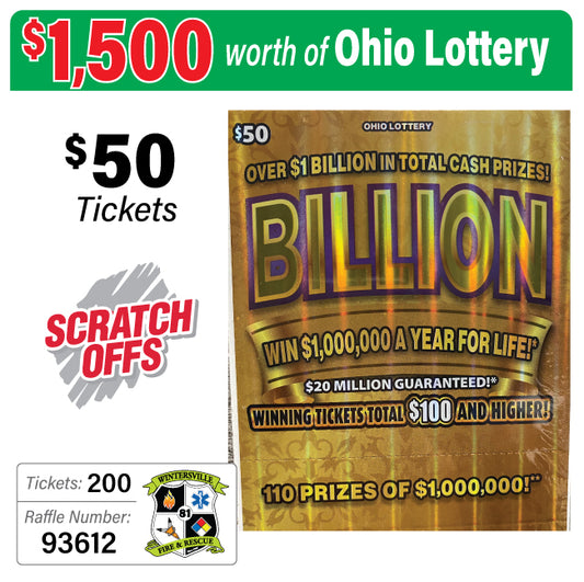 Ohio Lottery $50 Game #93612