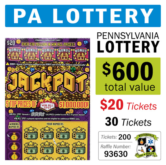 PA Lottery - $20 Game #93630