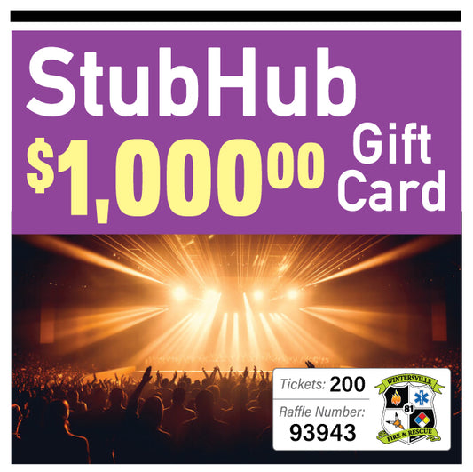 $1000 StubHub Gift Card #93943