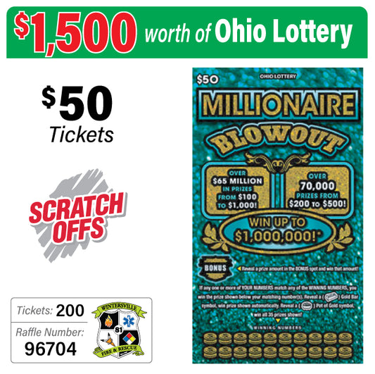 Ohio Lottery $50 Game #96704