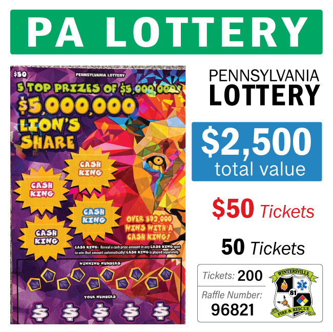 PA Lottery - $50 Game  #96821