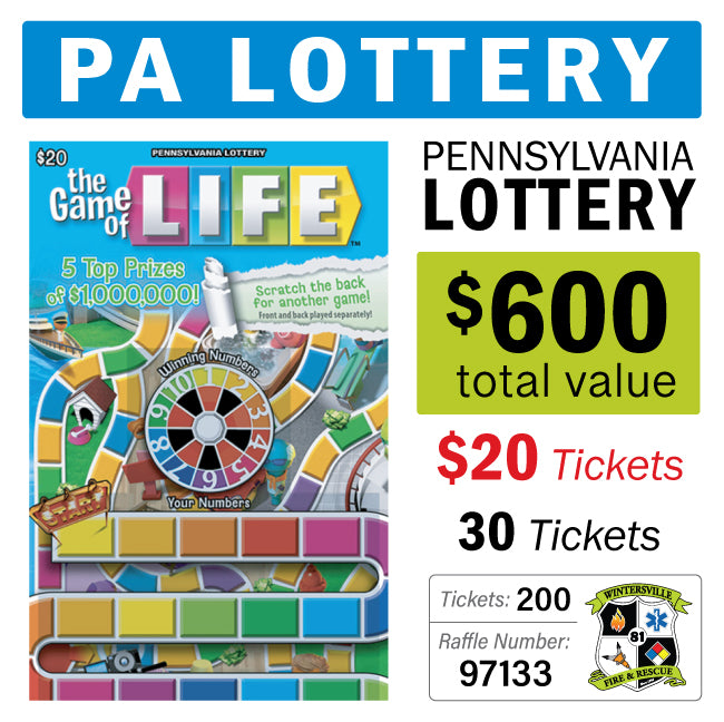 PA Lottery - $20 Game #97133