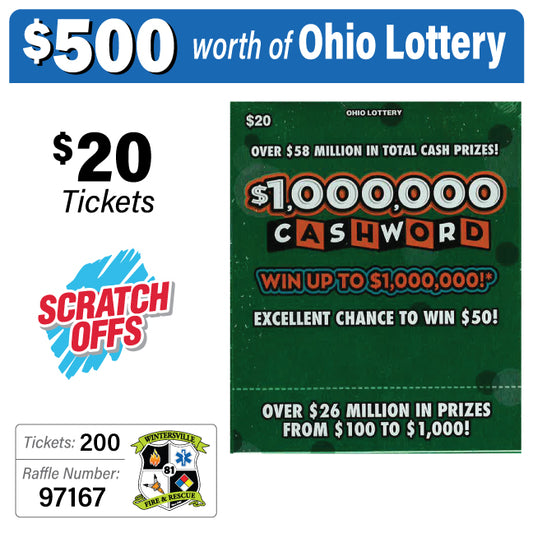 Ohio Lottery $20 Game #97167