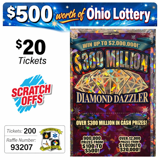 Ohio Lottery $20 Game #93207