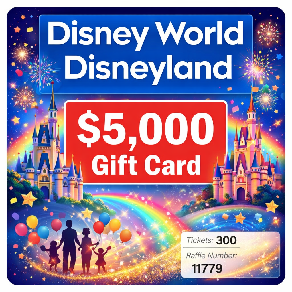 $5000 Disney Gift Card #11779