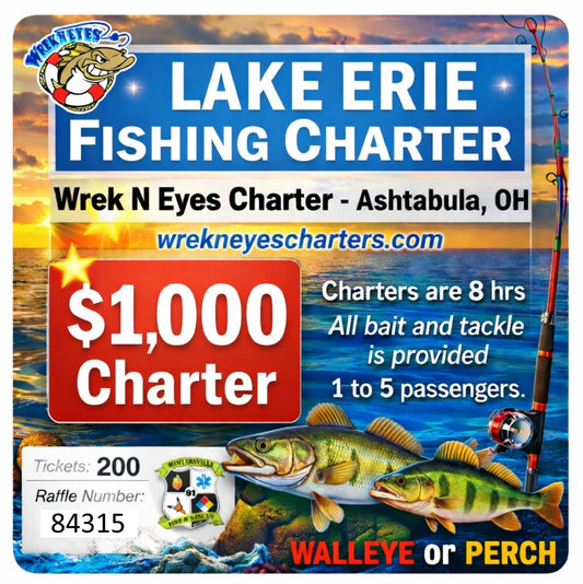 $1000 Lake Erie Fishing Charter #84315