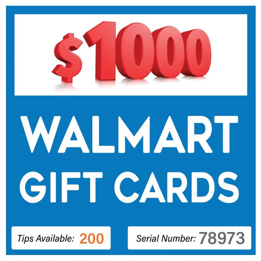 $1000 Walmart Gift Card #78973