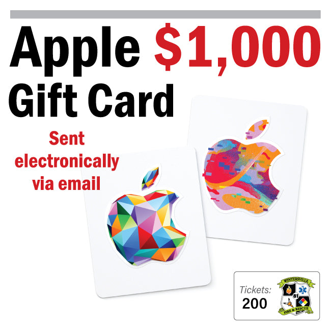 Apple $1000 Gift Card #78153