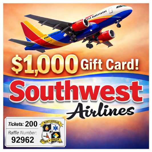$1000 Southwest Airlines Gift Card #92962