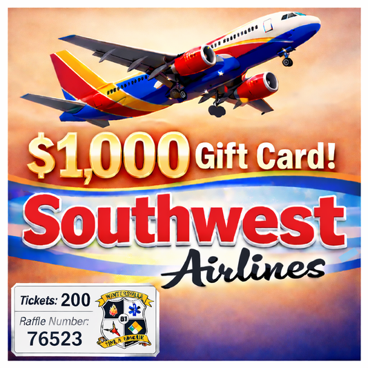 $1000 Southwest Airlines Gift Card #76523