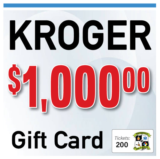 Kroger $1000 Gift Card #96822