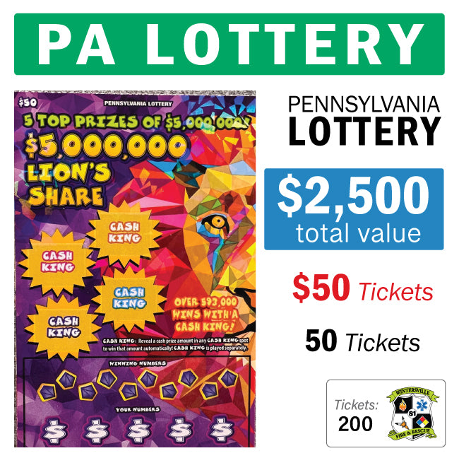 PA Lottery - $50 Game  #86974