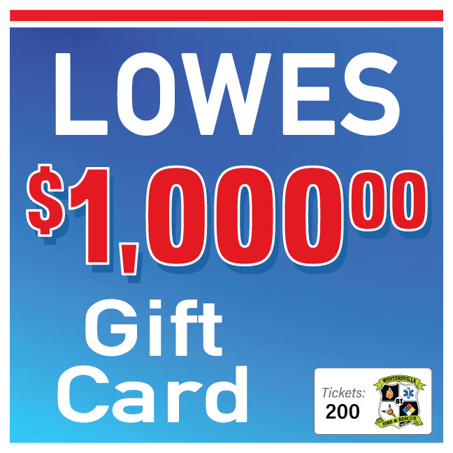 Lowes $1000 Gift Card #97349
