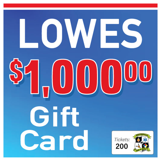 Lowes $1000 Gift Card #97134