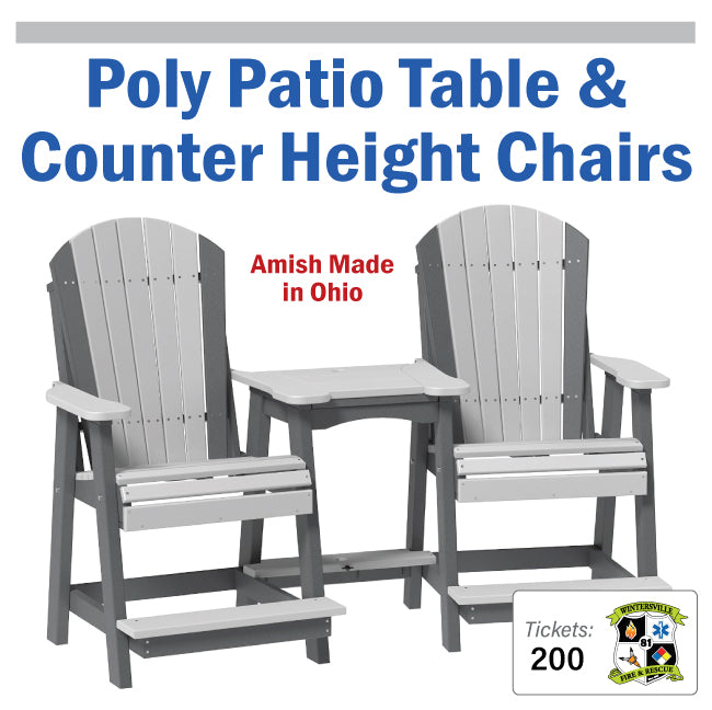 LuxCraft Poly Patio Table & Chairs Weatherproof #77834