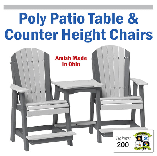 LuxCraft Poly Patio Table & Chairs Weatherproof #77834