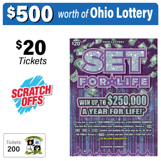 Ohio Lottery $20 Game #96854