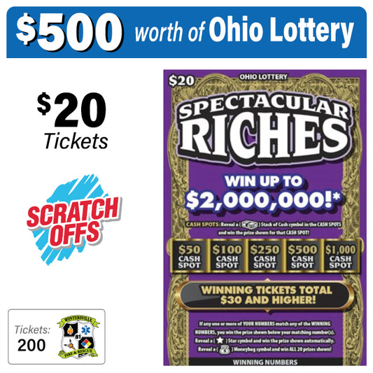 Ohio Lottery $20 Game #96856