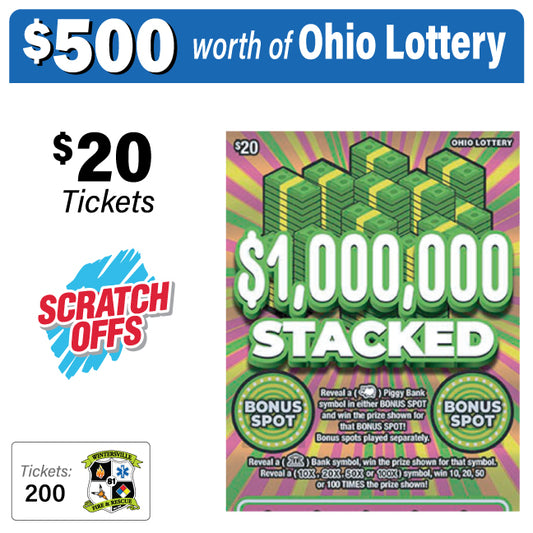 Ohio Lottery $20 Game #77849