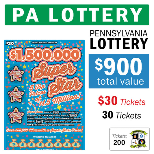 PA Lottery - $30 Game #86533