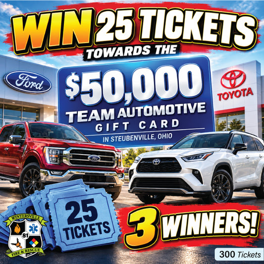 Chance to Win 25 Tickets on $50,000 Gift Card #07463