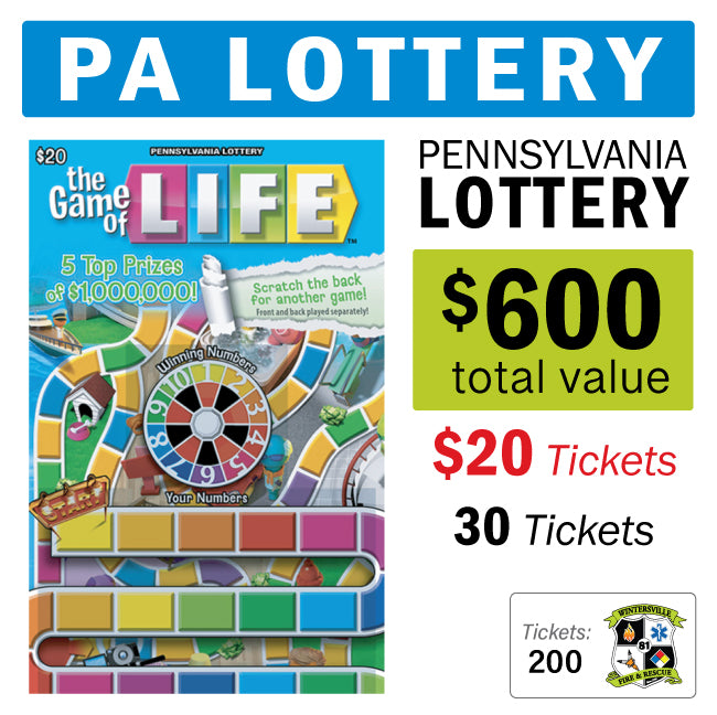 PA Lottery - $20 Game #77821